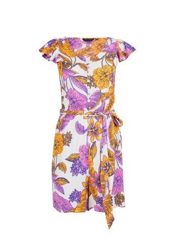 Dorothy Perkins Multi Colour Leaf Print Playsuit