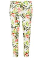 Dorothy Perkins Ivory Tropical Print Ankle Grazer Trousers