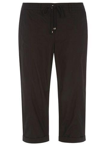 Dorothy Perkins Black Cotton Cropped Shorts