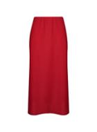 Dorothy Perkins Red Bias Satin Midi Skirt