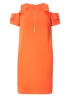 Dorothy Perkins Coral Necklace Trim Shift Dress