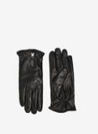 Dorothy Perkins Black Scallop Leather Gloves