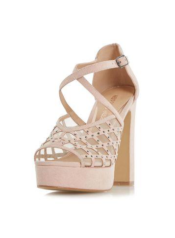Dorothy Perkins *head Over Heels By Dune 'mystique' Nude High Heeled Sandals