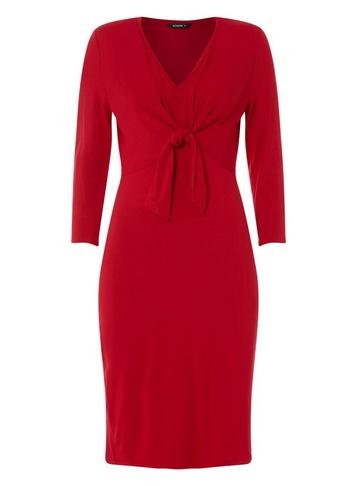 Dorothy Perkins *roman Originals Red Tie Front Shift Dress