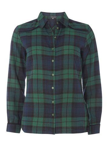Dorothy Perkins Green Yoke Detail Check Shirt