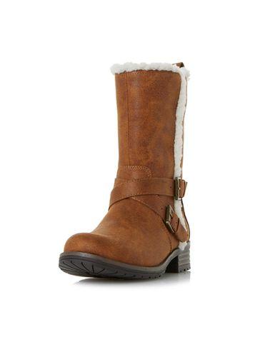 Dorothy Perkins *reecey Tan Flat Boot