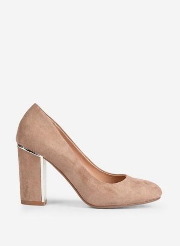 Dorothy Perkins Taupe 'evie' Heeled Court Shoes