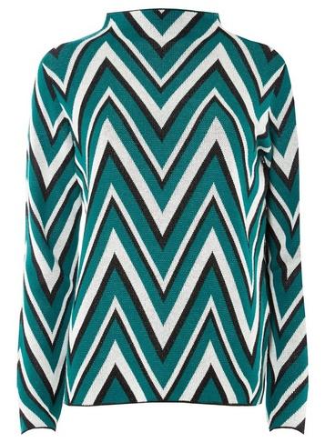 Dorothy Perkins *vero Moda Teal Zig Zag Top