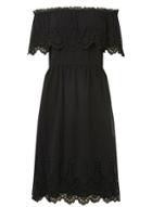 Dorothy Perkins Black Cutout Bardot Midi Skater Dress