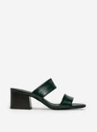 Dorothy Perkins Green Boa Double Strap Crocodile Design Sandals