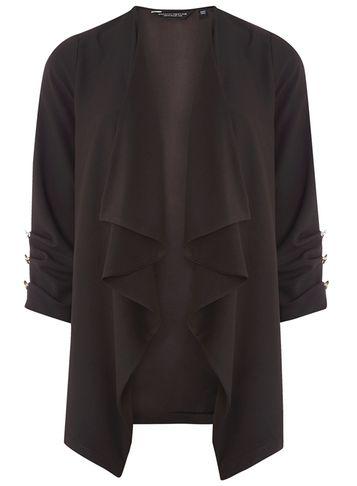 Dorothy Perkins Black Waterfall Trim Jacket