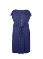 Dorothy Perkins *dp Curve Navy Button Down Midi Skater Dress