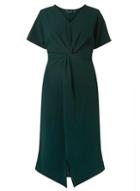 Dorothy Perkins *dp Curve Green Knot Front Shift Dress