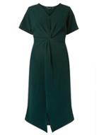 Dorothy Perkins *dp Curve Green Knot Front Shift Dress