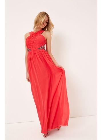Dorothy Perkins *little Mistress Red Poppy Embellished Maxi Dress