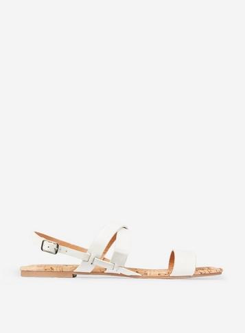 Dorothy Perkins White Fabia Crossover Sandals