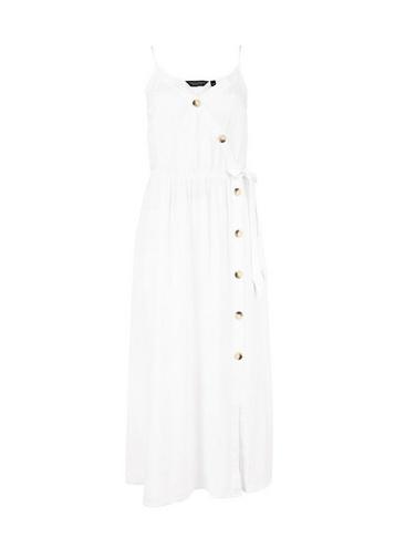 Dorothy Perkins White Linen Mix Camisole Dress