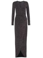 Dorothy Perkins *quiz Black Multi Glitter Wrap Maxi Dress