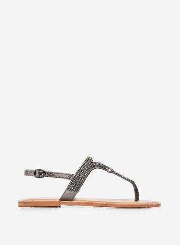 Dorothy Perkins Pewter Juniper Toe Sandals