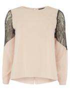Dorothy Perkins Nude Lace Insert Blouse