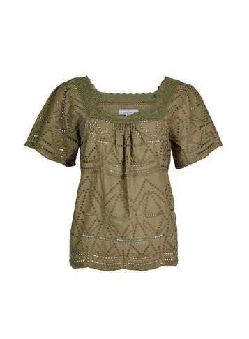 Dorothy Perkins Petite Khaki Square Neck Top