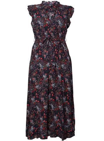 Dorothy Perkins *izabel London Curve Navy Flower Frill Maxi Dress