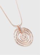 Dorothy Perkins Rose Gold Multi Circle Necklace