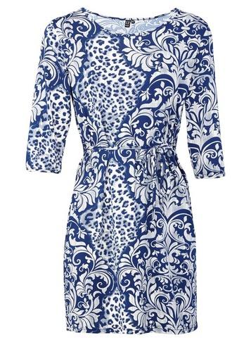*izabel London Blue Animal Print Shift Dress