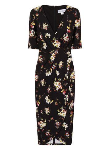 Dorothy Perkins *paper Dolls Black Wrap Dress