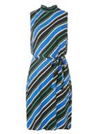 Dorothy Perkins Blue Striped Tie Shift Dress