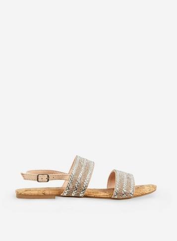 Dorothy Perkins Silver 'funk' Embellished Sandals