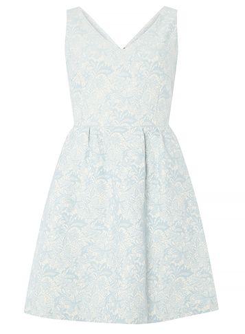 Dorothy Perkins *vila Blue Jacquard Prom Dress