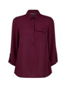 Dorothy Perkins Purple Roll Sleeve Shirt