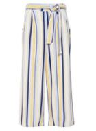 Dorothy Perkins *quiz Cream And Lemon Striped Trousers
