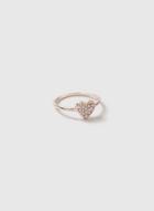 Dorothy Perkins Rose Gold Heart Diamonte Ring