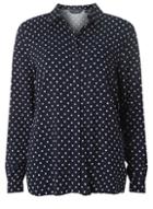 Dorothy Perkins Navy Spotted Shirt