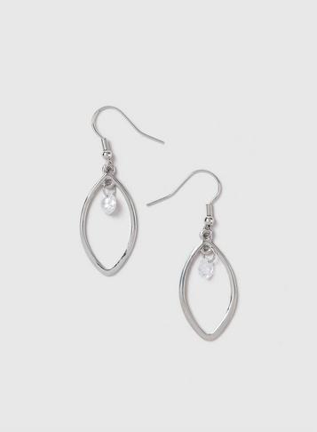 Dorothy Perkins Silver Cubic Zirconia Teardrop Earrings