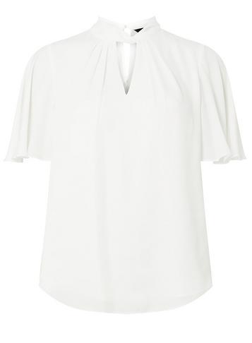Dorothy Perkins Ivory Hannah Flutter Sleeve Blouse