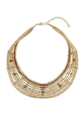 Dorothy Perkins Gold Beaded Necklace