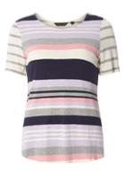 Dorothy Perkins Lilac And Pink Curve Hem Tee