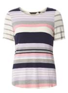 Dorothy Perkins Lilac And Pink Curve Hem Tee