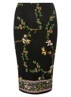 Dorothy Perkins Black Blossom Border Floral Pencil Skirt