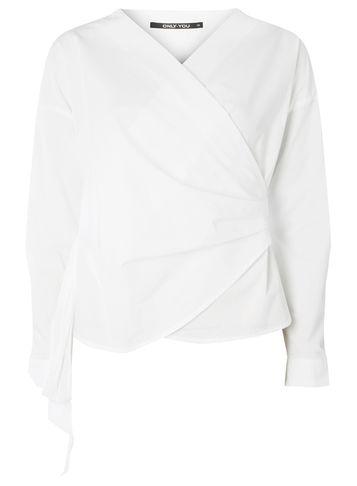 Dorothy Perkins *only White Wrap Style Shirt