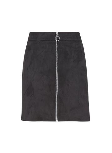 *only Black Faux Suede Skirt
