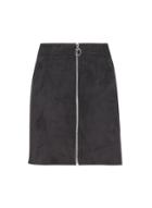 *only Black Faux Suede Skirt