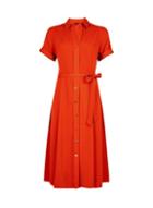Dorothy Perkins Orange Button Midi Shirt Dress