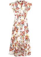 Dorothy Perkins *izabel London Multi Coloured Floral Print Wrap Midi Dress