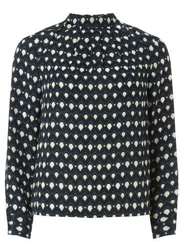 Dorothy Perkins Petite Green Geometric Print Emily Top
