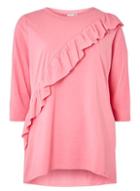 Dorothy Perkins *juna Rose Curve Pink Ruffle Blouse