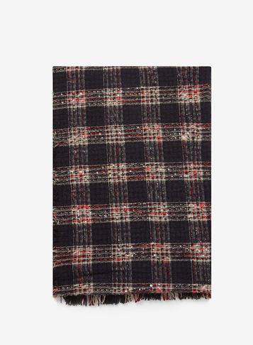 Dorothy Perkins Navy Sequin Check Scarf